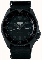 Seiko - 5 Sports Street Style, Stainless Steel/Tungsten - Fabric - Watch, Size 42.5mm