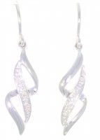 Guest and Philips - Diamond Set, White Gold - 9ct 2pt 6st Flame Drop Earrings 09EADI81156