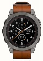 Garmin - Fenix® 7 Pro, Titanium - Leather - Sapphire Solar Watch, Size 47mm 010-02777-30