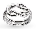 Kit Heath - Marina Rope Knot, Rhodium Plated - Sterling Silver - Ring, Size 9.5 21071RPS