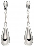 Gecko - Sterling Silver Double Drop Chain Earrings - E5679