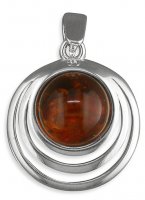 Guest and Philips - Amber Set, Sterling Silver - Multi Circles Pendant R9585-B