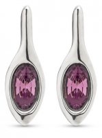 Uno de 50 - Blossom, Swarovski Crystals Set, Silver Plated - Stud Earrings