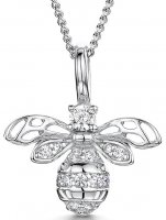 Jools - Cubic Zirconia Set, Sterling Silver - Bee Necklace kpn3813