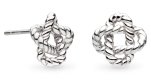 Kit Heath - Marina Rope Knot , Rhodium Plated Stud Earrings 41072RP