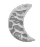 Tianguis Jackson - Sterling Silver Hammered Moon Stud Earrings - CS0003