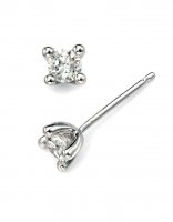Gecko - Elements, 9ct White Gold and 0.30ct Solitaire Diamond Set, Earrings