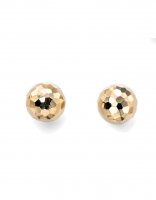 Gecko - Elements. 9ct Yellow Gold Textured Ball Stud Earrings