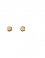 Gecko - Elements, 9ct Yellow Gold Plain Circle Disc Stud Earrings