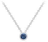 Guest and Philips - Sapphire and White Gold - 9ct Necklace, Size 18" CA068-18