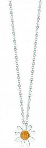 Daisy - Vinatge Daisy, Sterling Silver - Necklace, Size 12mm N4002