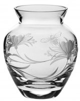 Royal Scot Crystal - Bee & Honeysuckle, Glass/Crystal Small Posy Vase BEESPOSY