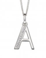 Gecko - Beginnings, Sterling Silver Letter A Pendant P4723C P4723C