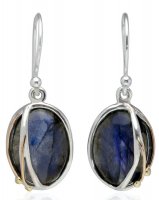 Banyan - Labradorite Set, Sterling Silver - Yellow Gold - Drop Earrings EA5109-04