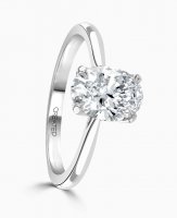 Guest and Philips - Lab Grown Oval , LD1.56ct F VS2 Set, Platinum - Solitaire Ring CERT125, Size M EN237OV150LG-PLT