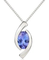 Guest and Philips - Tanzanite Set, White Gold - 9ct Pendant 62-66-012