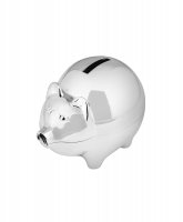 Guest and Philips - Unisex Piggy Bank, Silver Plate Money Box