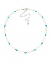 Claudia Bradby - Pearl and Turquoise Set, Sterling Silver - Choker CBNL0339RH