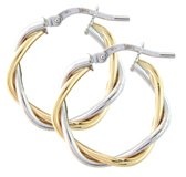 Guest and Philips - White Gold 9ct Hoop Earrings ER752