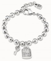Uno de 50 - Silver Key, Silver Plated Bracelet PUL2305MTL0000U