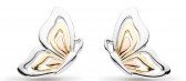 Kit Heath - Blossom Flyte, Sterling Silver Butterfly Tri Colour Stud Earrings