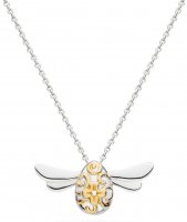 Kit Heath - Blossom Flyte Midi Honey Bee, Sterling Silver - Yellow Gold Plated - Necklace, Size 18" 90338GRP