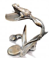 Richard Cooper - Frog on Lily Pad, Bronze Ornament 1208