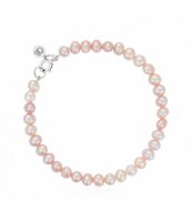 Claudia Bradby - Pink Button, Pearls Set, Sterling Silver - - Bracelet CBBR0096