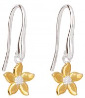 Gecko - Yellow Gold Plated Jasmine Flower Drop Earrings