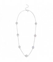 Claudia Bradby - Luxe Silver Coin, Pearl Set, Rhodium sterling Silver Necklace