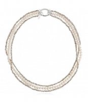Claudia Bradby - Lucia Couture, Pearl and Pyrite Set, Sterling Silver Necklace, Size 45cm - CBNL0021