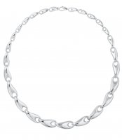 Georg Jensen - Reflect, Sterling Silver - Graduated Necklace, Size M 20001095000M