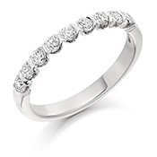 Guest and Philips - Platinum and Diamond Set Half Eternity Ring Size K - HET1843