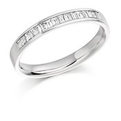 Guest and Philips - Platinum Baguette Cut Diamond Half Eternity Ring Size K - HET924