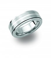 Unique - Stainless Steel - Sterling Silver - Ring, Size 60 - R9122-60