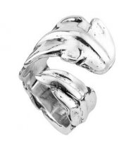 Uno de 50 - Pluma, Silver Plated - - Ring, Size XL ANI0580MTL000XL