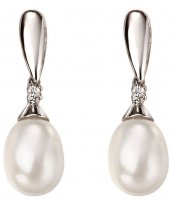 Gecko - Pearl Set, White Gold - Drop Earrings GE2075W GE2075W