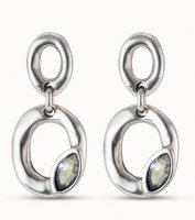 Uno de 50 - Grateful, Crystal Set, Silver Plated - PENDIENTES TOGETHER Earrings PEN0898AZUMTL0U