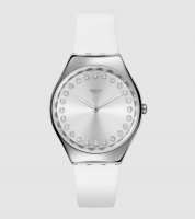 Swatch - Bright Blaze, Crystal Set, Stainless Steel - Plastic/Silicone - Quartz Watch, Size 38mm SYXS143