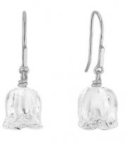 Lalique - Muget de Lalique, Glass Lily of The Valley Earrings 7780900
