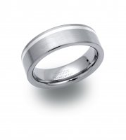Unique - Silver / Titanium Ring, Size "V" - TR23-64