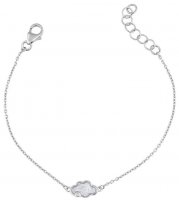 Gecko - Cloud, Diamond Set, Sterling Silver - Bracelet B5436