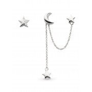 Kit Heath - Twilight, Cubic Zirconia Set, Sterling Silver - Rhodium Plated - Dro Miniature Sparkle Stud Earrings