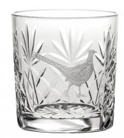 Royal Scot Crystal - Pheasant, Glass/Crystal - Pair of Whiskey Tumblers, Size 9oz/84mm KINB2WPH