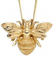 Gecko - Yellow Gold Bee Pendant GP2151