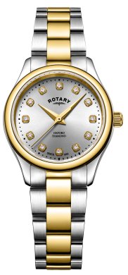 Rotary - Oxford, Dia Set, Stainless Steel/Tungsten - Crystal/Glass - Yellow Gold Plated Quartz Watch LB05093-44-D LB05093-44-D