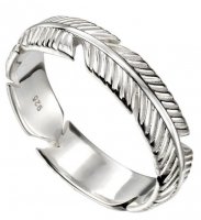 Gecko - Sterling Silver Feather Ring R3709