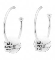 Uno de 50 - Magnetizados, Silver Plated Stud Earrings PEN0658MTL0000U PEN0658MTL0000U