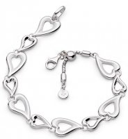 Kit Heath - Desire Love Story, Rhodium Plated - Multi-Link Slider Bracelet, Size 7.5" 70523SRP