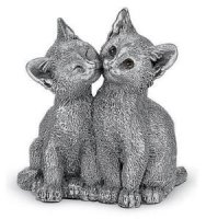 Royal Selangor - Comyns, Sterling Silver - Kittens Kissing Ornament, Size 8cm - 92F779840